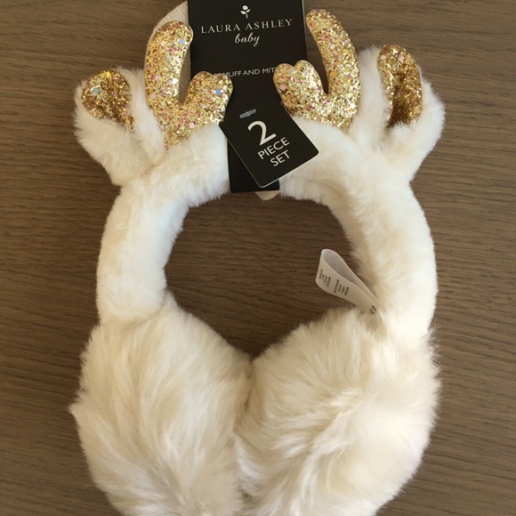 Laura Ashley Accessories Nwt Laura Ashley Reindeer Earmuffs And